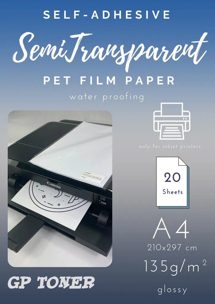 20 Blatt A4 Fotopapier 135g/m² für Drucker Haftpapier Schnelltrocknend